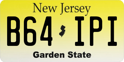 NJ license plate B64IPI