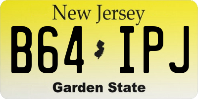 NJ license plate B64IPJ