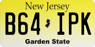 NJ license plate B64IPK