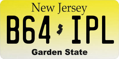 NJ license plate B64IPL