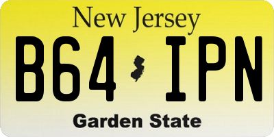 NJ license plate B64IPN