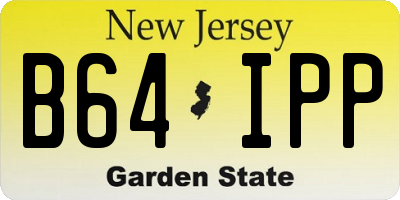 NJ license plate B64IPP