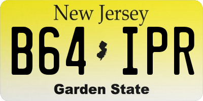 NJ license plate B64IPR