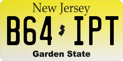 NJ license plate B64IPT