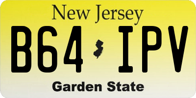 NJ license plate B64IPV