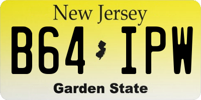 NJ license plate B64IPW