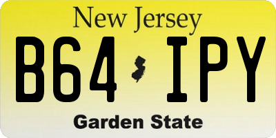 NJ license plate B64IPY