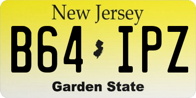 NJ license plate B64IPZ
