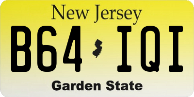 NJ license plate B64IQI