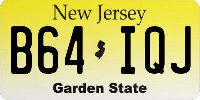NJ license plate B64IQJ