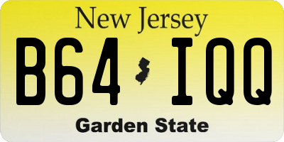 NJ license plate B64IQQ