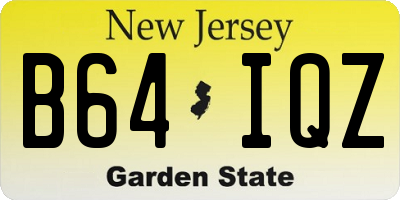 NJ license plate B64IQZ