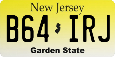 NJ license plate B64IRJ