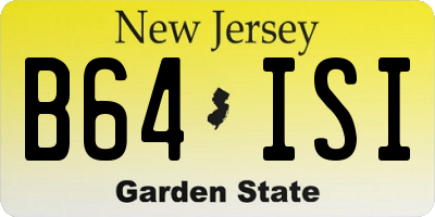 NJ license plate B64ISI