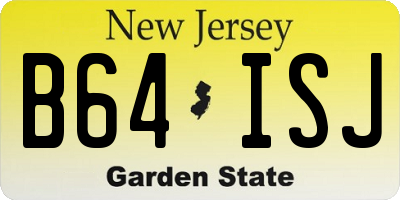NJ license plate B64ISJ