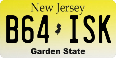 NJ license plate B64ISK