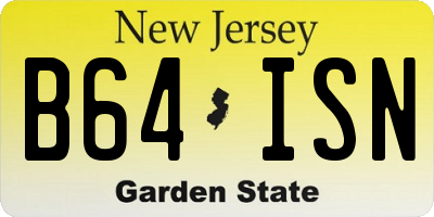 NJ license plate B64ISN