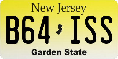 NJ license plate B64ISS