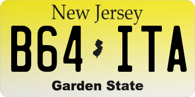 NJ license plate B64ITA