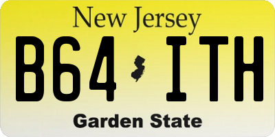 NJ license plate B64ITH