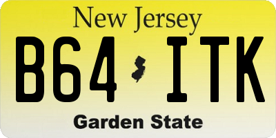 NJ license plate B64ITK