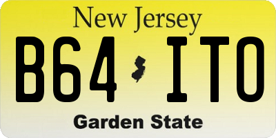 NJ license plate B64ITO
