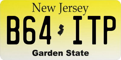 NJ license plate B64ITP
