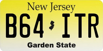 NJ license plate B64ITR