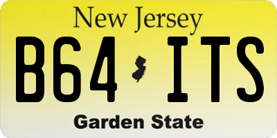 NJ license plate B64ITS