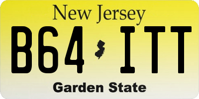 NJ license plate B64ITT
