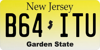 NJ license plate B64ITU