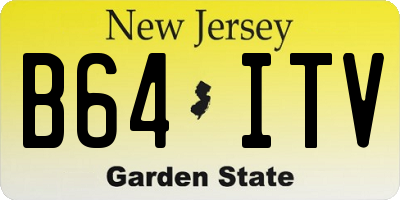NJ license plate B64ITV