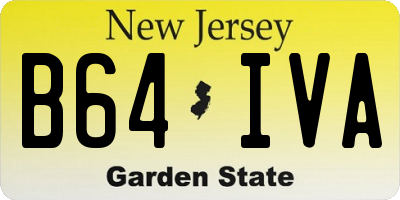 NJ license plate B64IVA