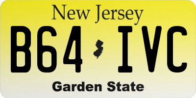 NJ license plate B64IVC