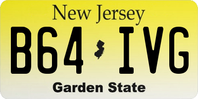 NJ license plate B64IVG
