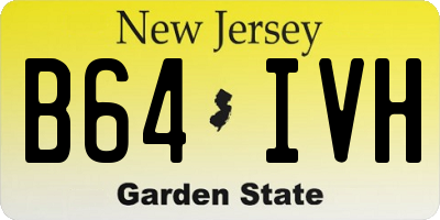 NJ license plate B64IVH