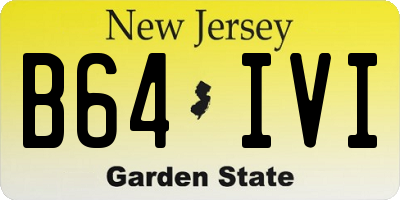NJ license plate B64IVI