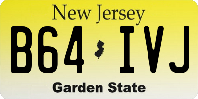 NJ license plate B64IVJ