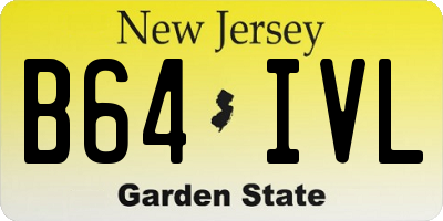 NJ license plate B64IVL