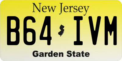 NJ license plate B64IVM