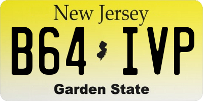 NJ license plate B64IVP