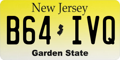 NJ license plate B64IVQ