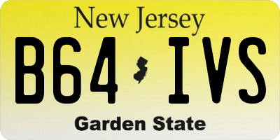 NJ license plate B64IVS