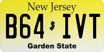 NJ license plate B64IVT