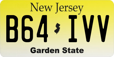 NJ license plate B64IVV
