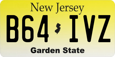 NJ license plate B64IVZ