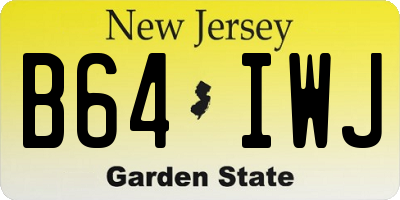 NJ license plate B64IWJ