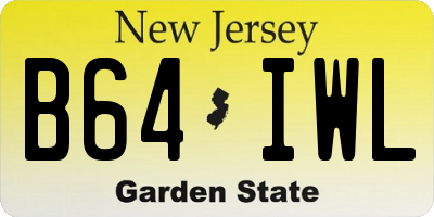 NJ license plate B64IWL