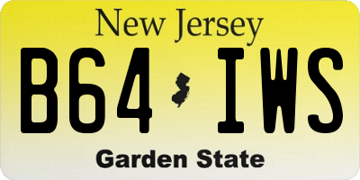 NJ license plate B64IWS