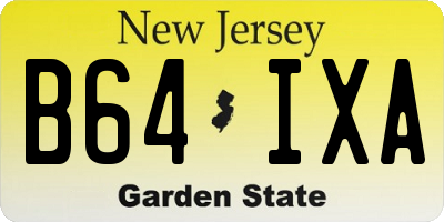 NJ license plate B64IXA